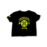 Bikelife AF Crop tee Black & neon yellow