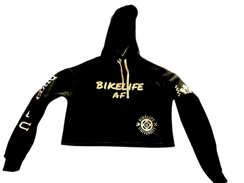 Bikelife AF cropped hoodie