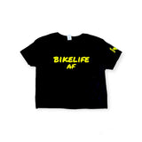 Bikelife AF Crop tee Black & neon yellow