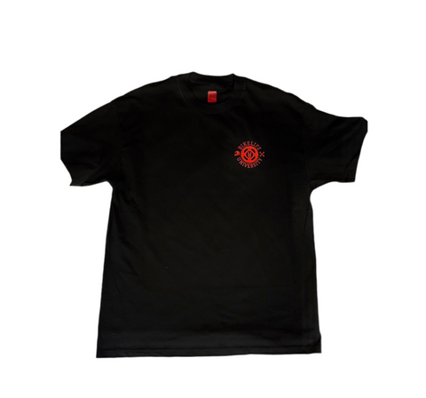 Men simple Tee Black w/ red