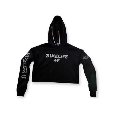 Bikelife AF cropped hoodie