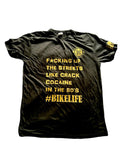 Streets tee Black w/ neon yellow