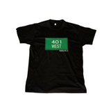 401 WEST tee Black