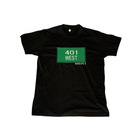 401 WEST tee Black