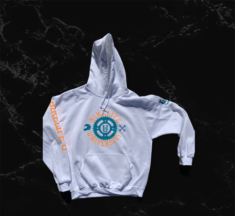 Original hoodie plus White w/ orange and turquoise