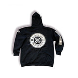 Bikelifer zip up hoodie Black w/ white