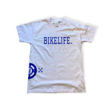 Statement tee White w/ Royal blue