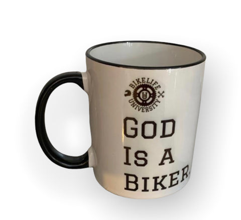 God is a Biker Coffee mug