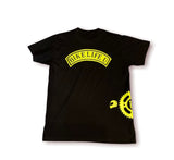 Statement tee Black w/ neon yellow