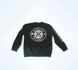 OG biker sweatshirt  Black w/ white