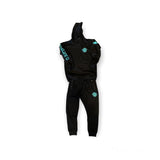 Kong jogging suit Black w/ Aqua
