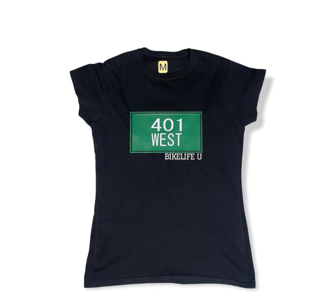 Womens 401 West tee Black