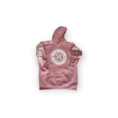 Classic hoodie Pink w/ white