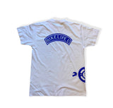 Statement tee White w/ Royal blue