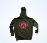 Kong zip up hoodie Charcoal w/ pink