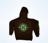 KONG zip up hoodie Black w/ neon green