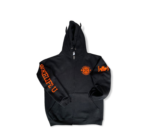 Kong zip up hoodie Black w/orange