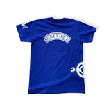 Statement tee Royal blue w/ white