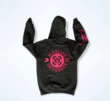 Team Spirit hoodie Black w/ neon pink