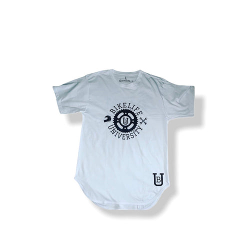 Original scoop bottom tee White w/ black