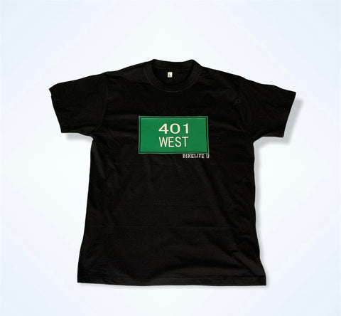 401 WEST tee Black