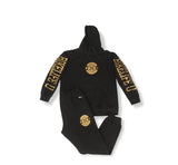 JT jogging suit  Black w/ gold