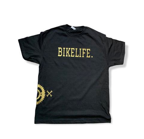 Statement tee Black w/ gold