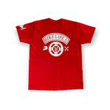 Traveller tee Red w/ white