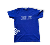 Statement tee Royal blue w/ white