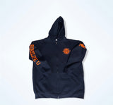 KONG zip up hoodie Navy blue w/ orange