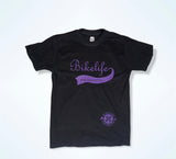 Team spirit tee Black w/ purple