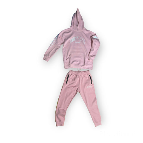 Varsity jogging suit Pink & white