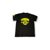 Streets tee Black w/ neon yellow