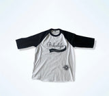 Team spirit  baseball tee Black & white