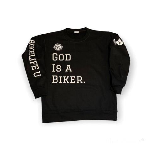 God is a Biker sweatshirt