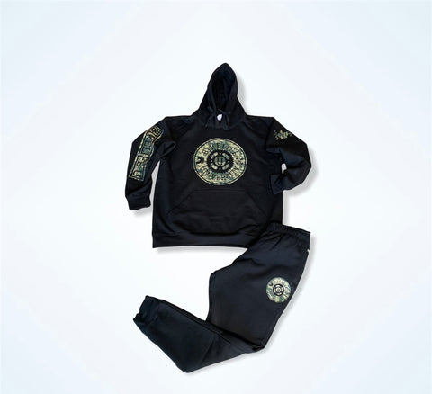 Classic jogging suit Black w/ camouflage