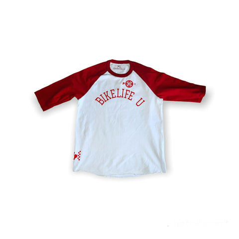 BU Crew baseball T-shirt - white & red