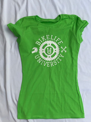 Women original T-shirt Light green w/ white