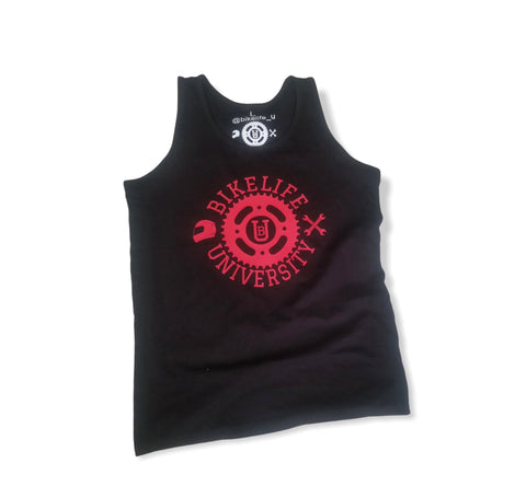 Mens original tank top Black w/ red