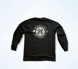 THE 6IX long sleeve tee   Black w/ white