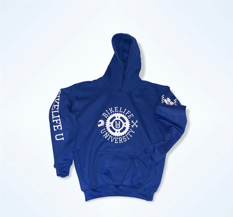 Kids Original hoodie Royal blue w/ white