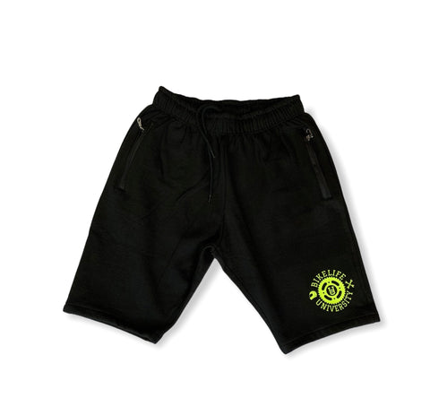 Original jogger shorts Black w/ neon yellow