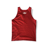 Men’s simple tank top (red w/ white)