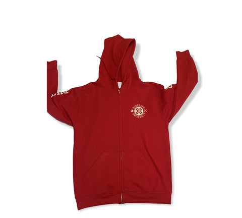 KONG zip up hoodie Red w/ white
