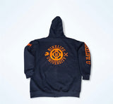 KONG zip up hoodie Navy blue w/ orange
