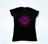 Women Team spirit tee Black & purple