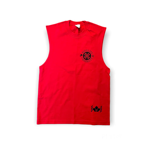 Kong tee (sleeveless) Red w/ black