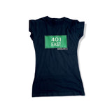 Women 401 EAST tee Navy