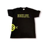 Statement tee Black w/ neon yellow
